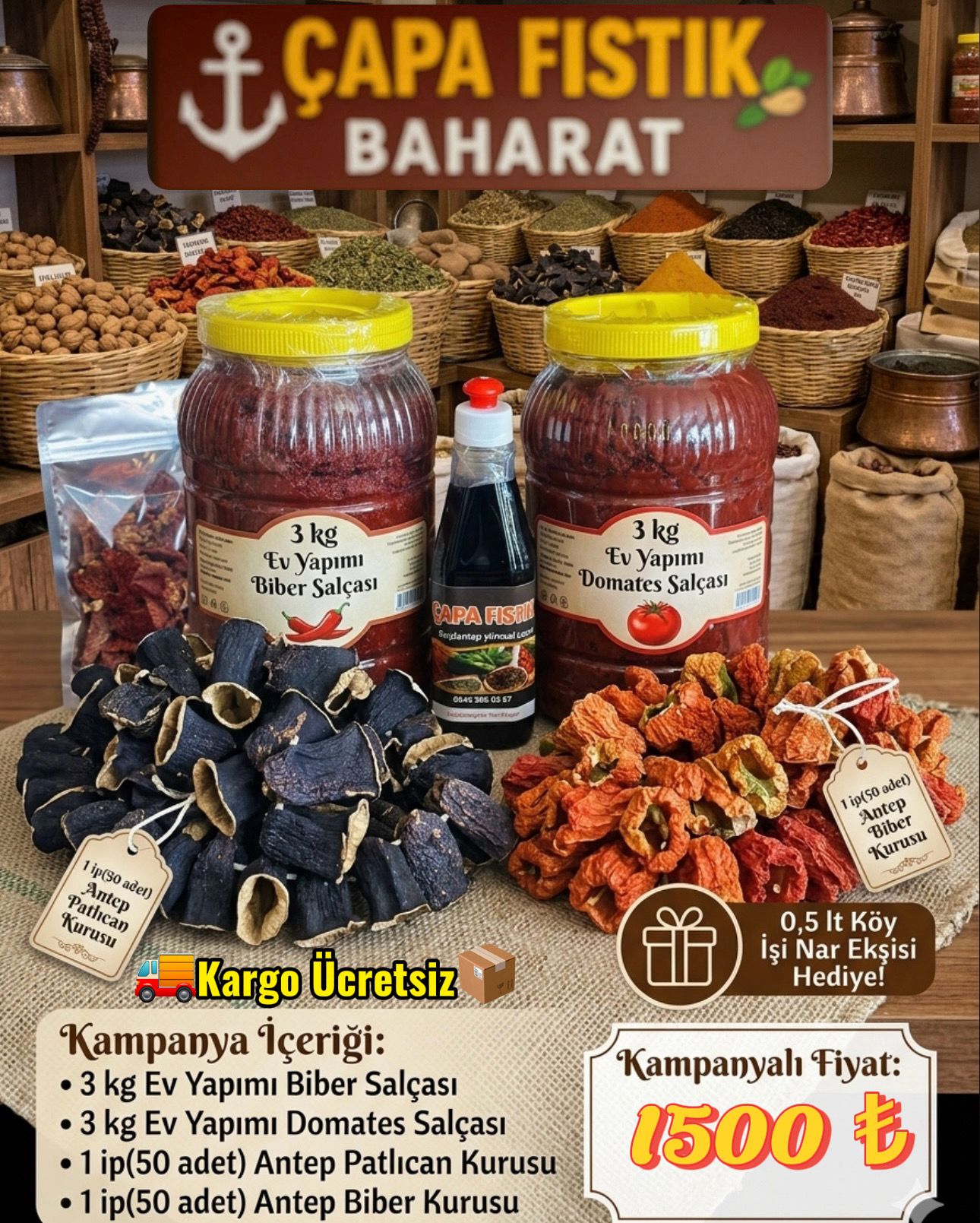 3kg Biber + 3kg Domates ve Kurutmalık Paketi